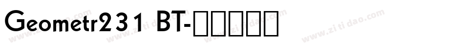 Geometr231 BT字体转换